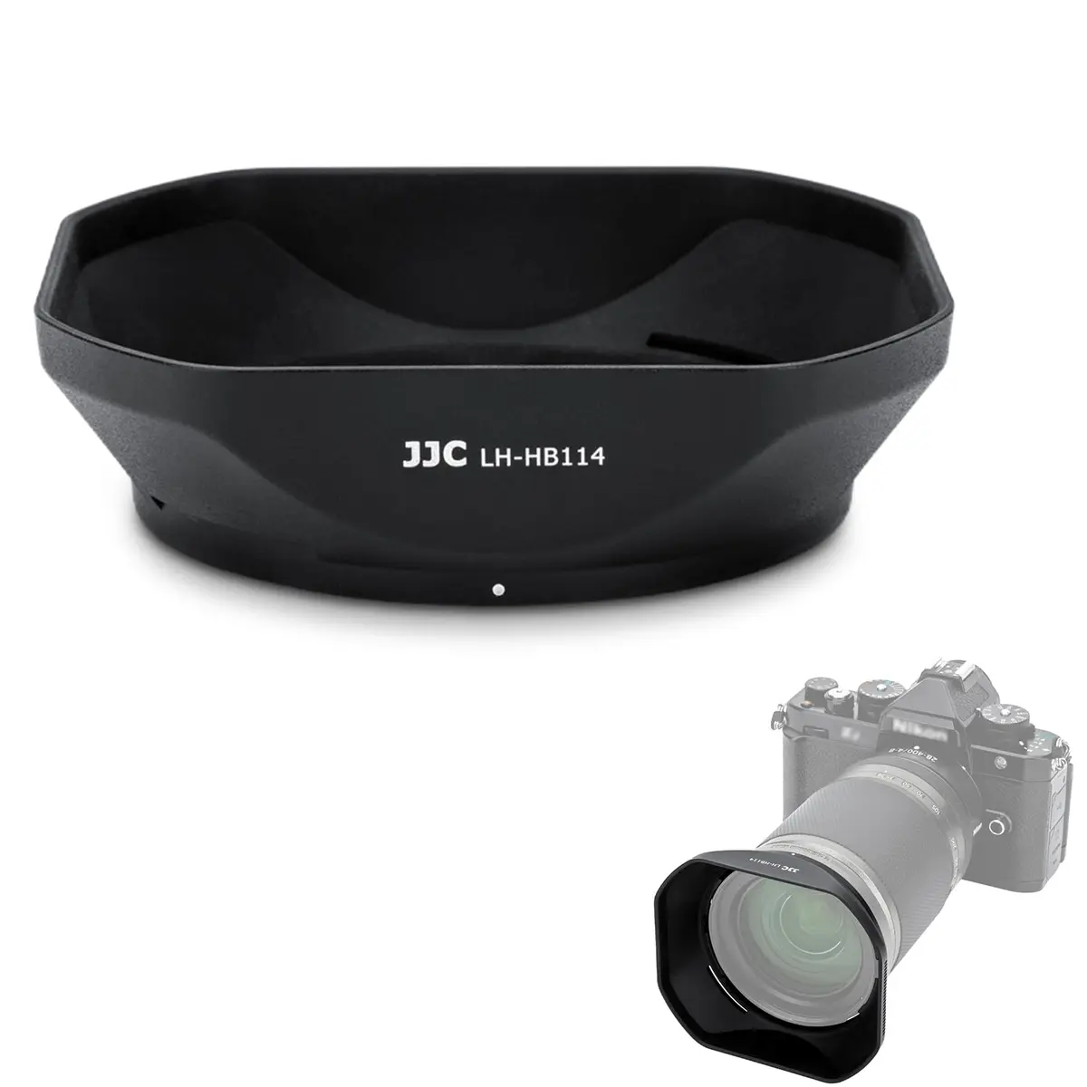 JJC HB-114 Lens Hood for Nikon Z 28-400mm f4-8 VR & Z 24-120mm f4 S Lens | Reversible Shade for 77mm Filter - main product image