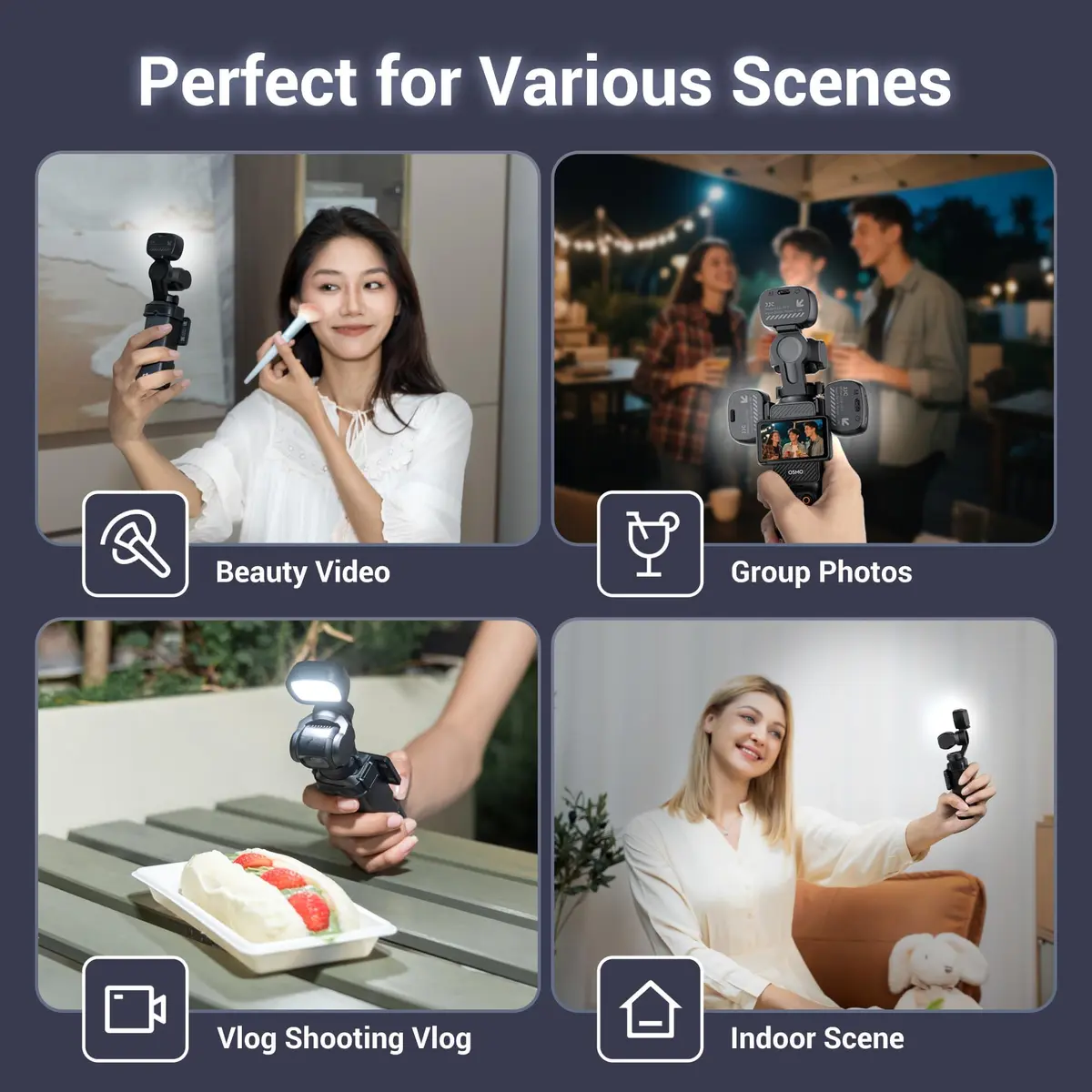 JJC Pocket 3 LED Light for DJI Osmo Pocket 3 & Muse, Magnetic Mini Video Light with 3 Color Modes & 3 Brightness Levels, 15g Lightweight, USB-C Rechargeable - view 6