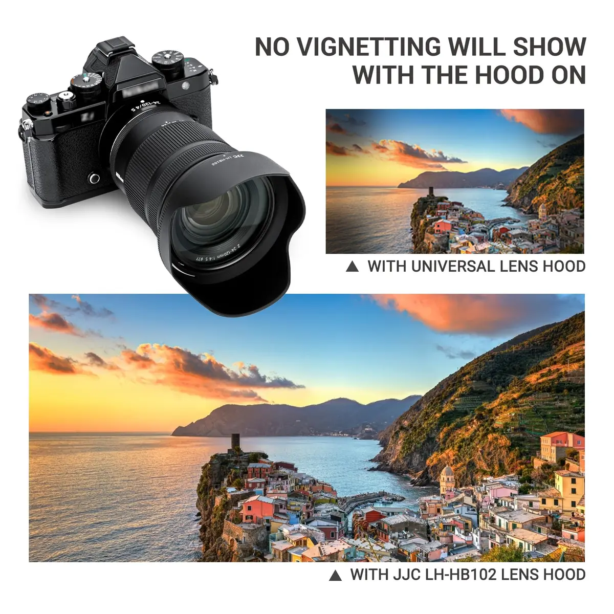 JJC HB-102 Lens Hood for Nikon Z 24-120mm f4 S & 28-400mm f4-8 VR Lenses | Reversible Bayonet Mount Shade - view 7