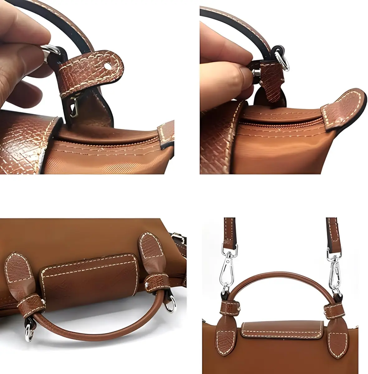 DEVPSISR Adjustable Leather Strap for Longchamp Handbag | 1.2 cm (0.47 inches) Width - view 5