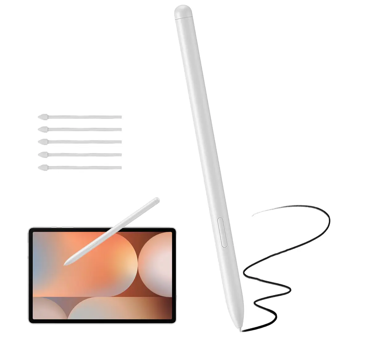 Peixiong Galaxy Tab S10 FE Stylus Pen for Samsung Galaxy Tab S10 FE+ S Pen, Beige | 4096 Pressure Levels, Lightweight & Magnetic - main product image