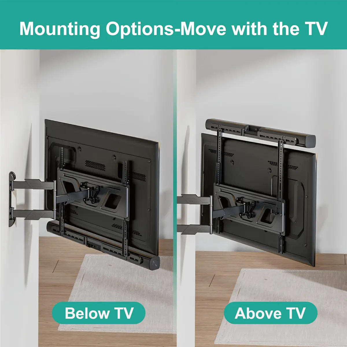 WALI Sonos Arc TV Mount for Sonos Arc & Sonos Arc Ultra, Black | Heavy Duty Wall Mount up to 10kg - view 2