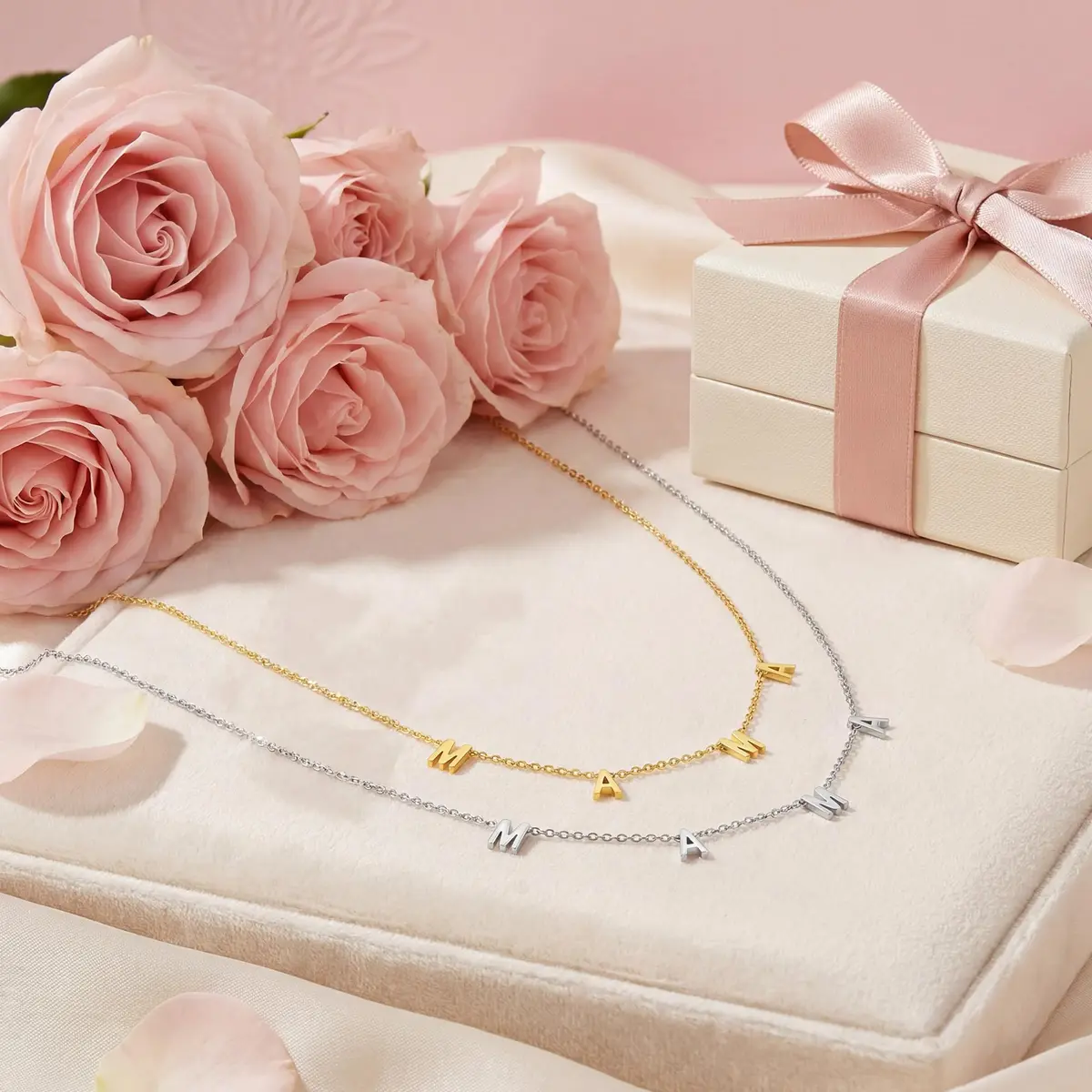 Eaciy Mothers Day Necklace for Women | Mama Pendant in Stainless Steel, 16" + 2" Extender - view 6