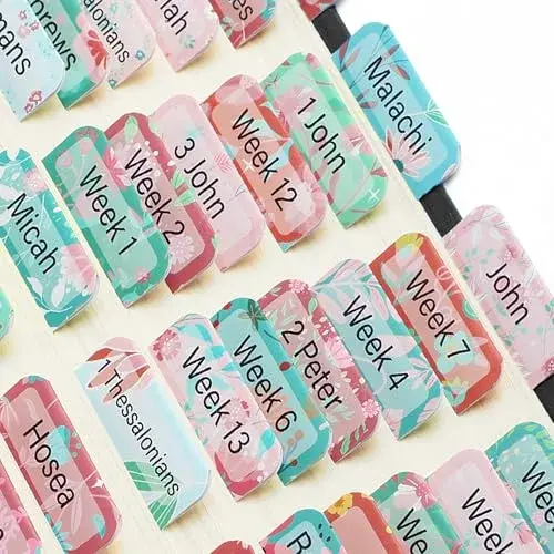 Mr. Pen Bible Tabs Floral Design 120 pcs | Laminated Tabs for Women - main product image