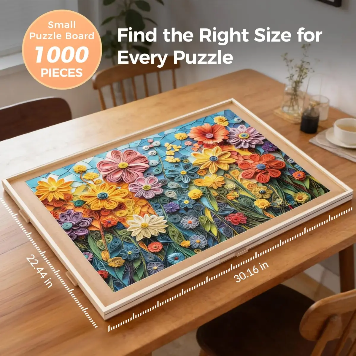 ALL4JIG Rotating Puzzle Board with 6 Drawers & Cover, 5.33 kg (11.75 lb) | Non-Toxic, ASTM-Tested for Adults & Kids - view 2