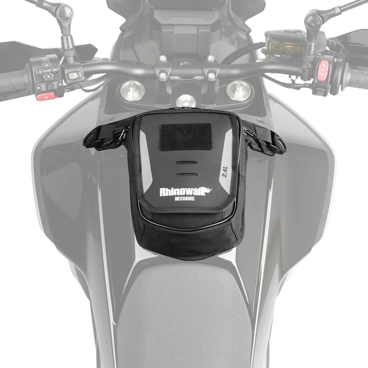 Rhinowalk Motorcycle Fuel Tank Bag, Magnetic Quick Release, Black, One Size | Multifunctional Leg & Waist Bag - main product image