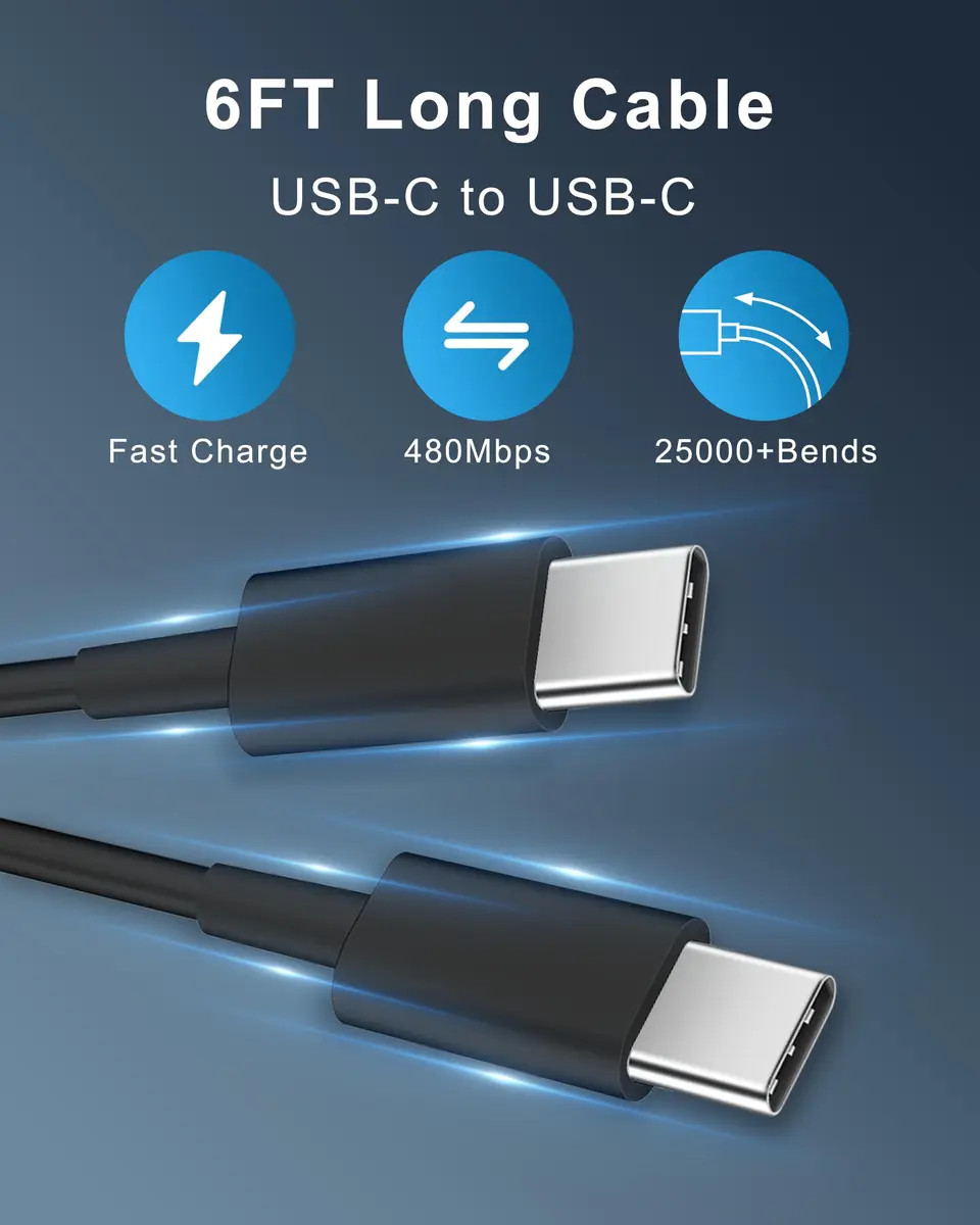 ARCCRA 30W USB C Fast Charger for Google Pixel 11/11 Pro XL/Fold/10/9/8/7/6 Pro XL | 6FT USB C Cable - view 7