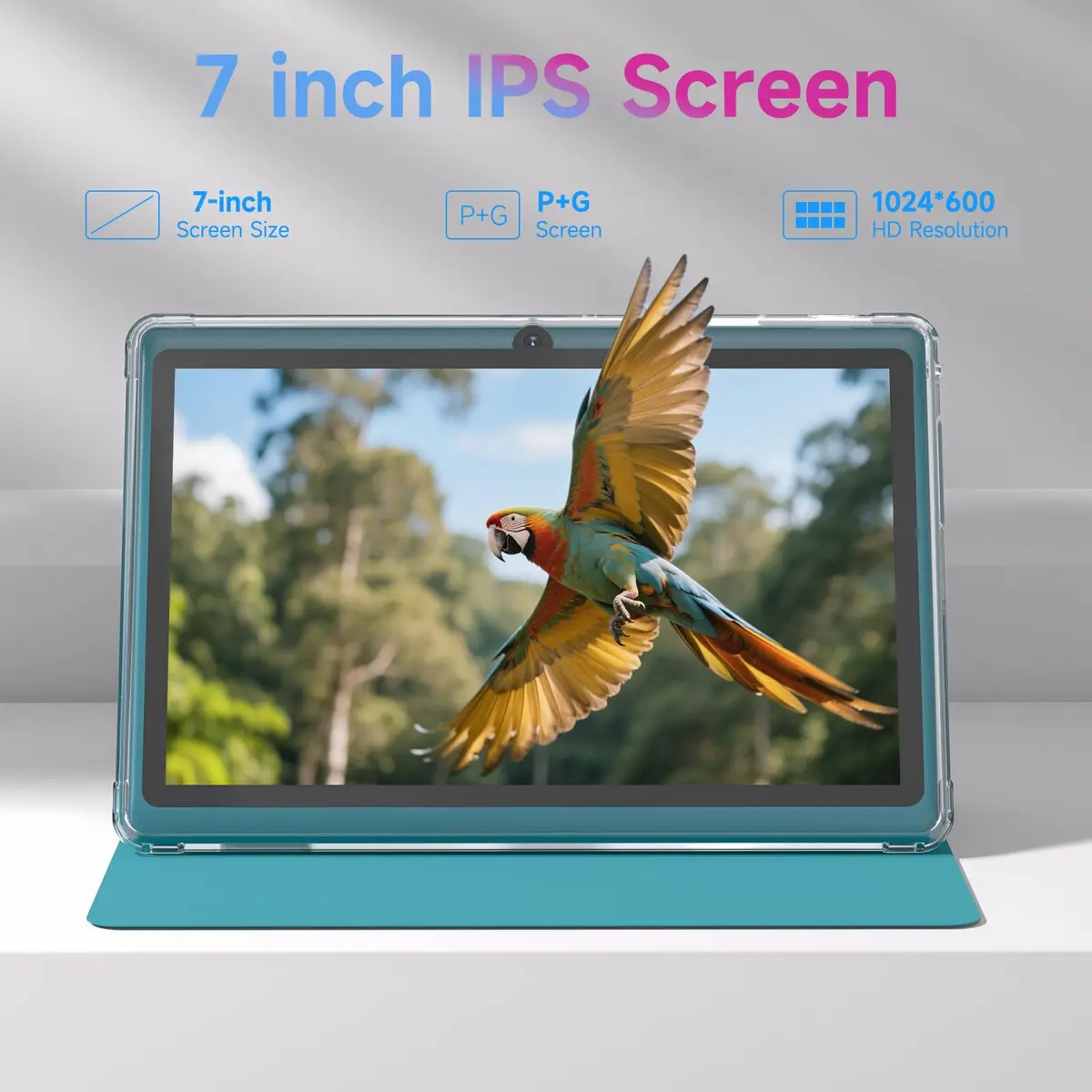 HOTTABLET 7-Inch Android 14 Tablet with Case, 8GB RAM (3+5GB Expand) + 32GB ROM, IPS Screen, Dual Camera, WiFi (Navy) - view 3