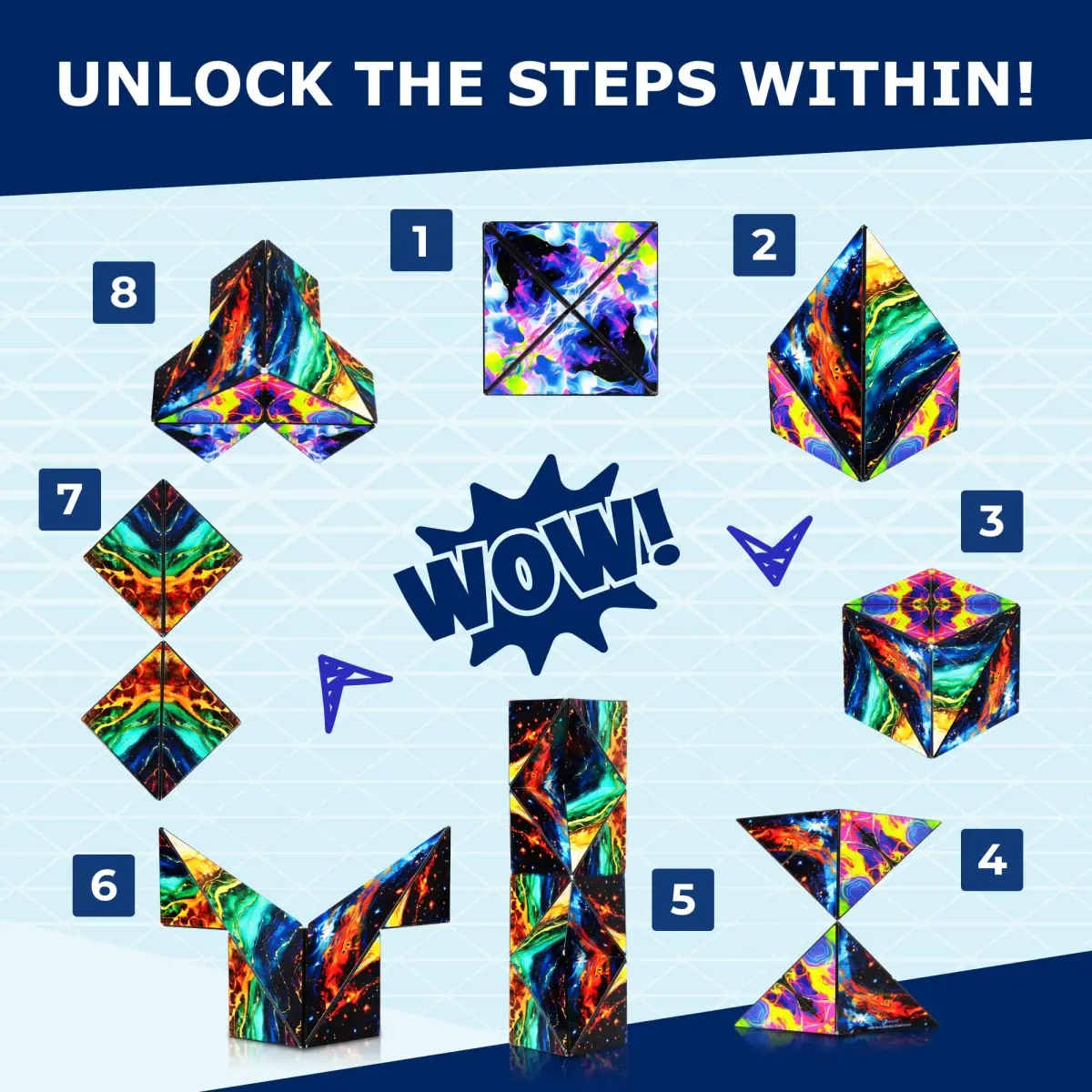 Shashibo ICOSA XL Infinity Magnetic Puzzle Toy 9.6cm (3.8in) | Advanced STEM/STEAM Fidget Toy - view 5