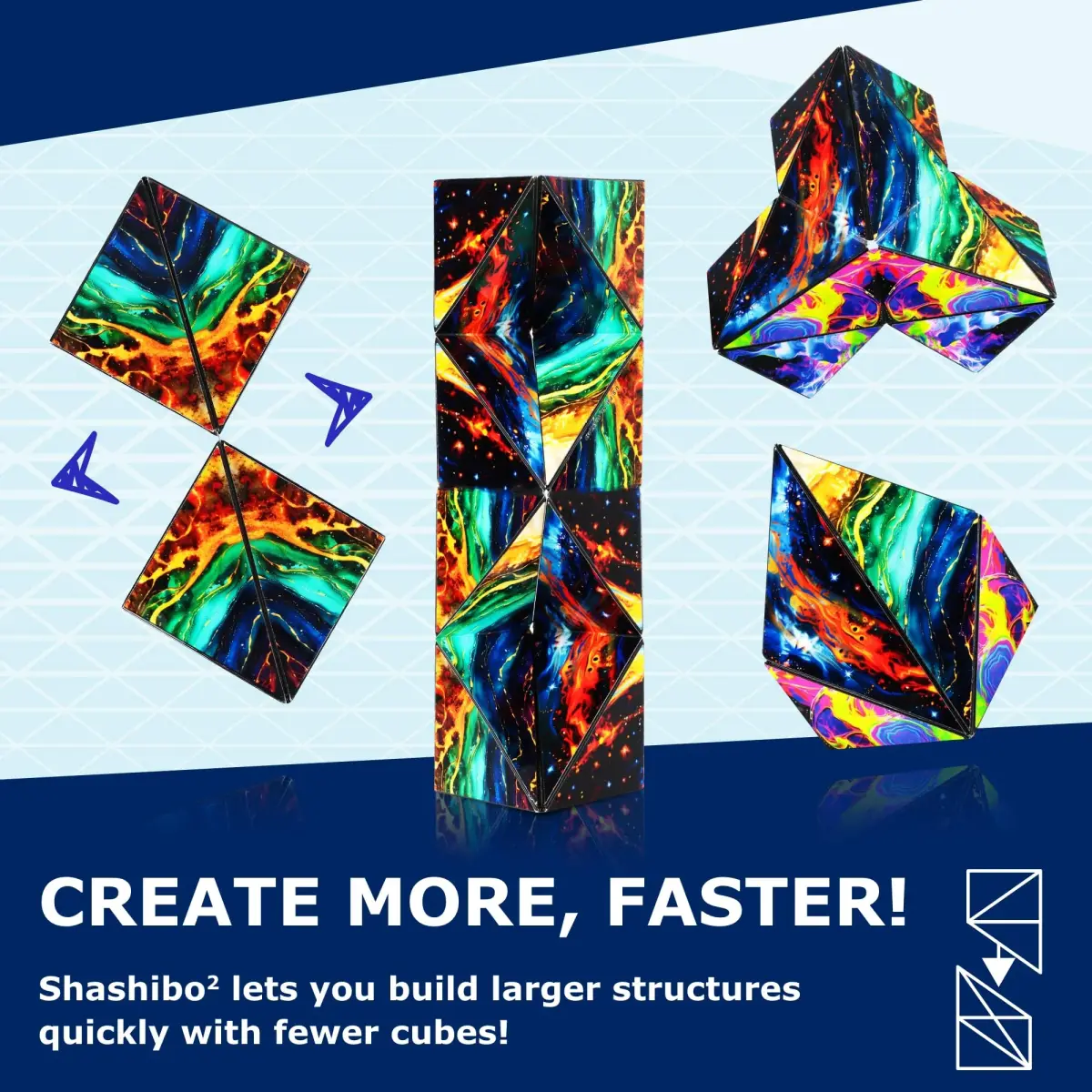 Shashibo ICOSA XL Infinity Magnetic Puzzle Toy 9.6cm (3.8in) | Advanced STEM/STEAM Fidget Toy - view 6