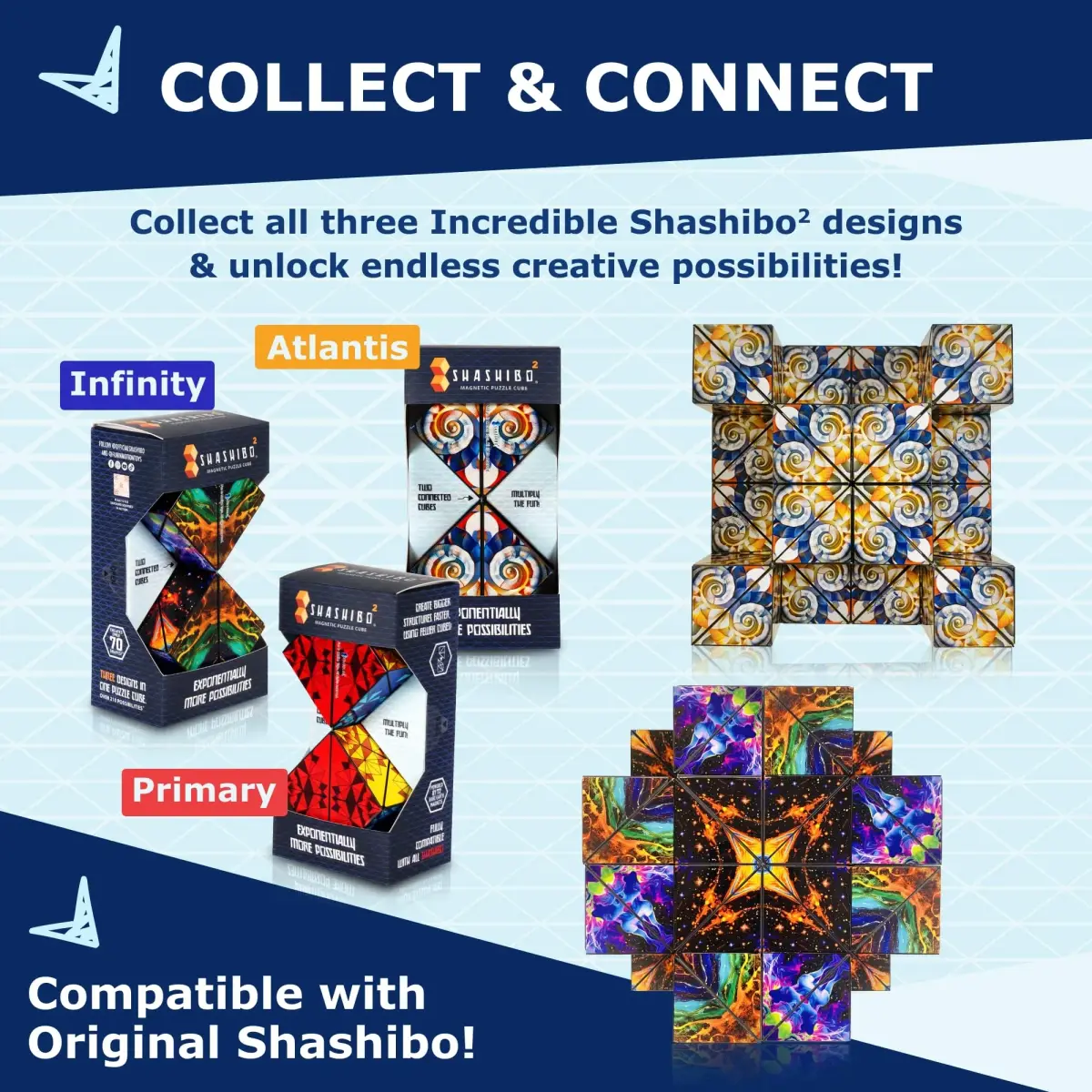 Shashibo ICOSA XL Infinity Magnetic Puzzle Toy 9.6cm (3.8in) | Advanced STEM/STEAM Fidget Toy - view 7