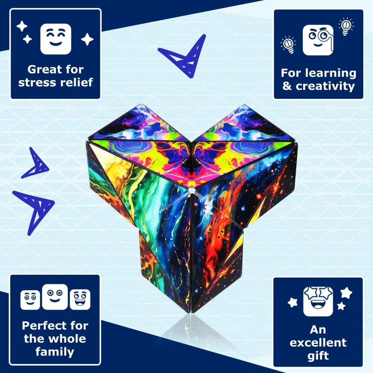 Shashibo ICOSA XL Infinity Magnetic Puzzle Toy 9.6cm (3.8in) | Advanced STEM/STEAM Fidget Toy - view 3