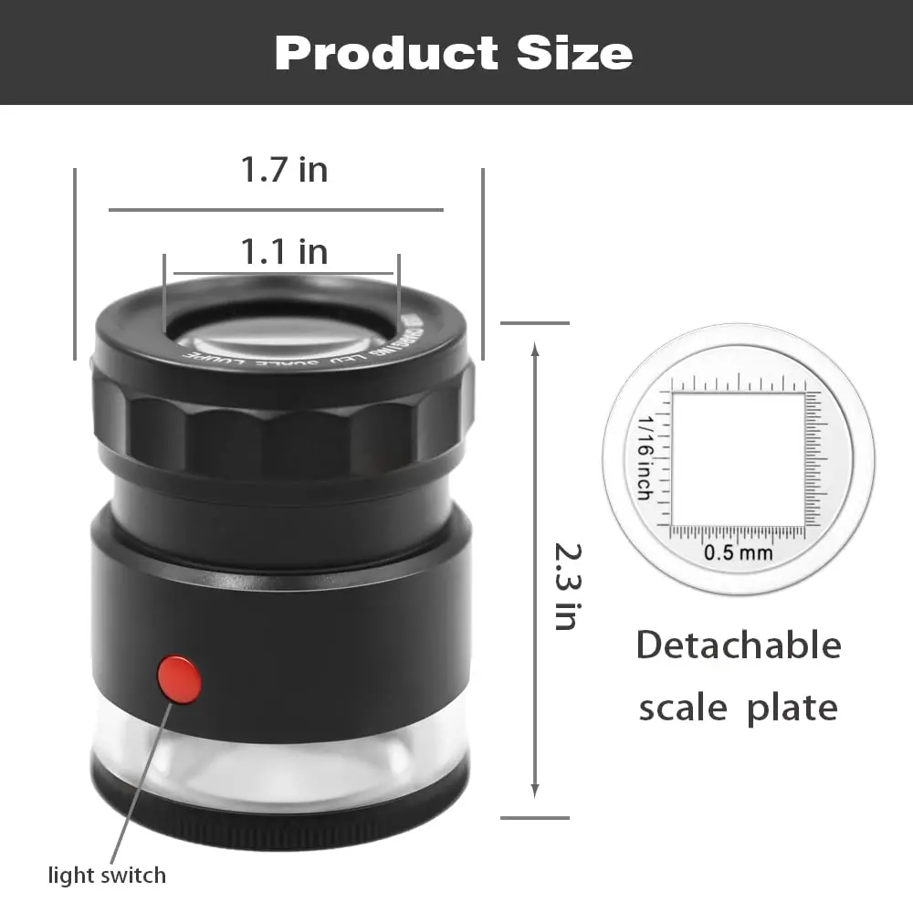 Koparneed 10x Jewelers Loupe Rechargeable with UV & LED Lights | Adjustable Focus for Gemstones & Jewelry Inspection - view 7