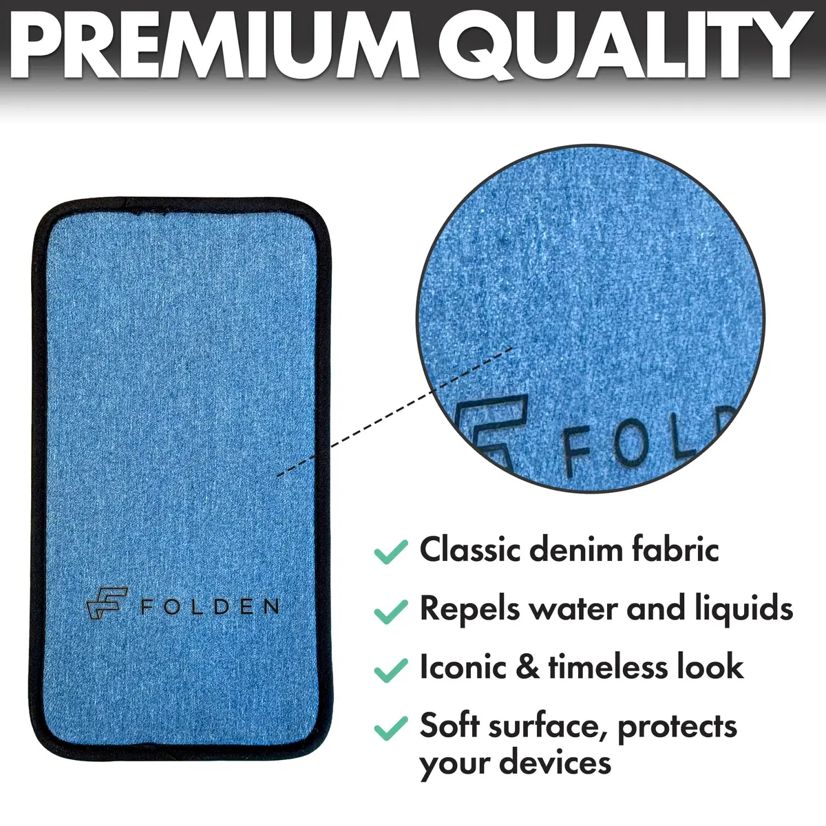 Flight Flap Airplane Phone Holder - Foldable Phone Stand for Plane Travel | Durable Denim, Lightweight & Travel-Friendly (70-120 chars) - view 5