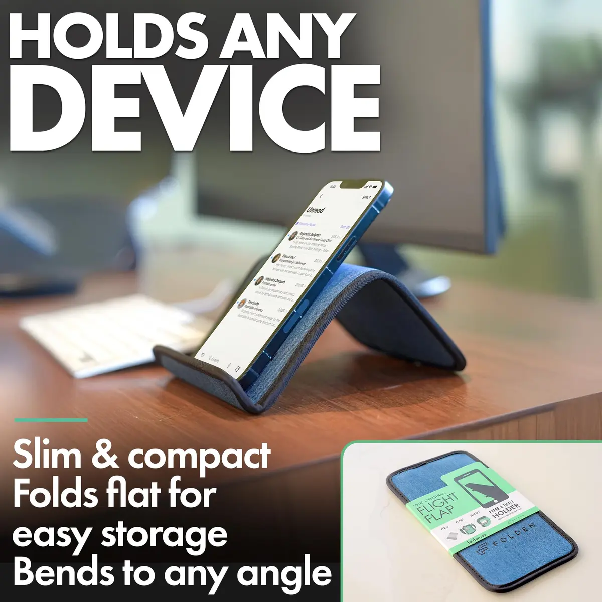 Flight Flap Airplane Phone Holder - Foldable Phone Stand for Plane Travel | Durable Denim, Lightweight & Travel-Friendly (70-120 chars) - view 7