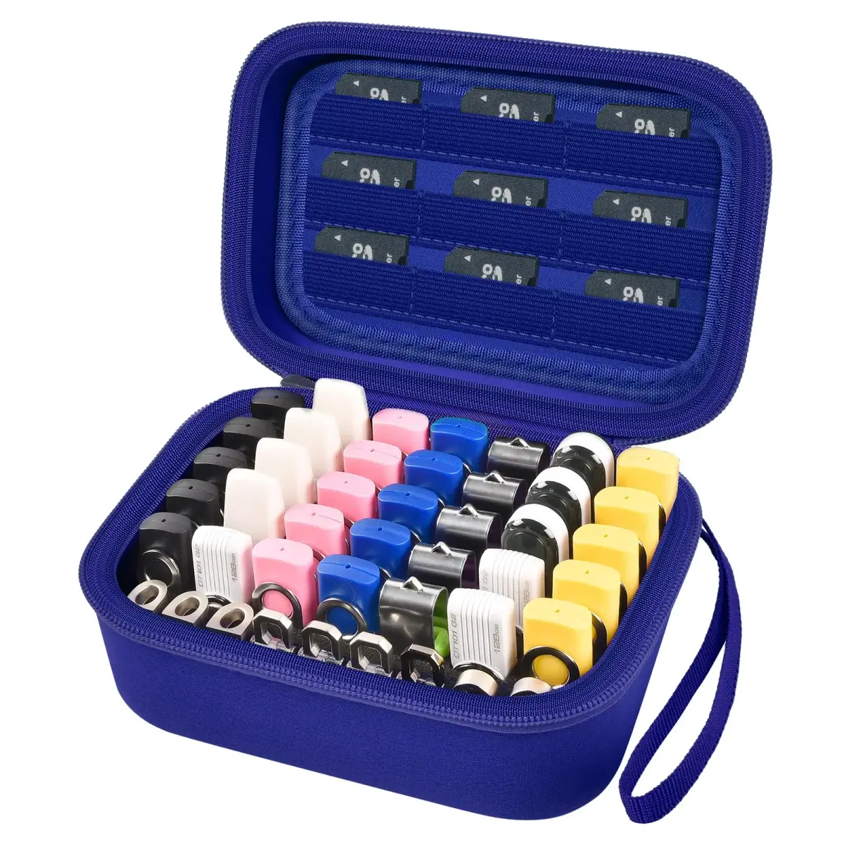 Comecase USB Flash Drive Case, Holds 44 USB Drives and 9 SD Cards | Organized Storage for Digital Devices - main product image
