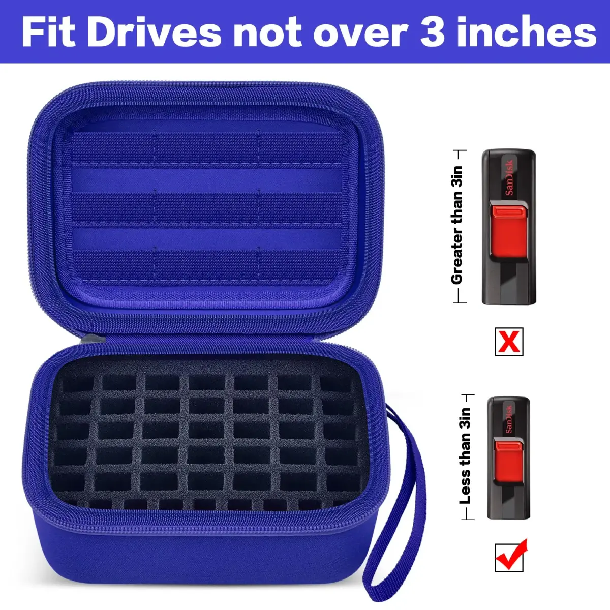 Comecase USB Flash Drive Case, Holds 44 USB Drives and 9 SD Cards | Organized Storage for Digital Devices - view 2