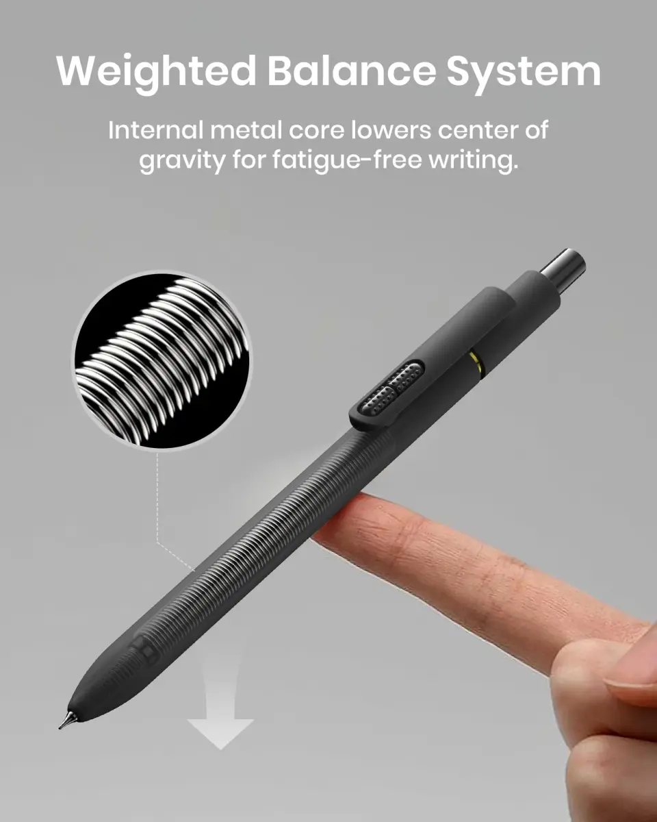 Hiacry 8 Pack Gel Pens | 0.7mm Fine Point Black Ink | Smooth Writing & Quick-Dry - view 4