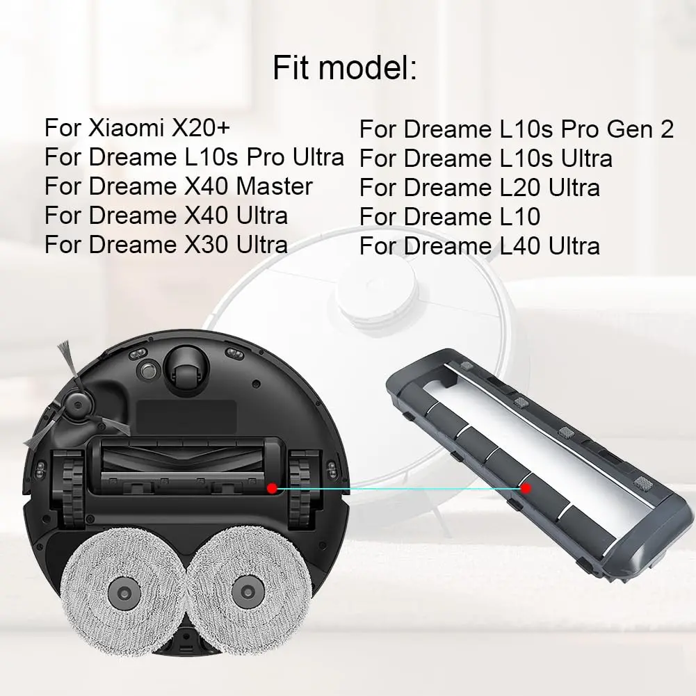 S YTALAND Replacement Main Brush Back Cover for Dreame X30 Ultra & More | Easy Fit, Durable, Gray - view 6