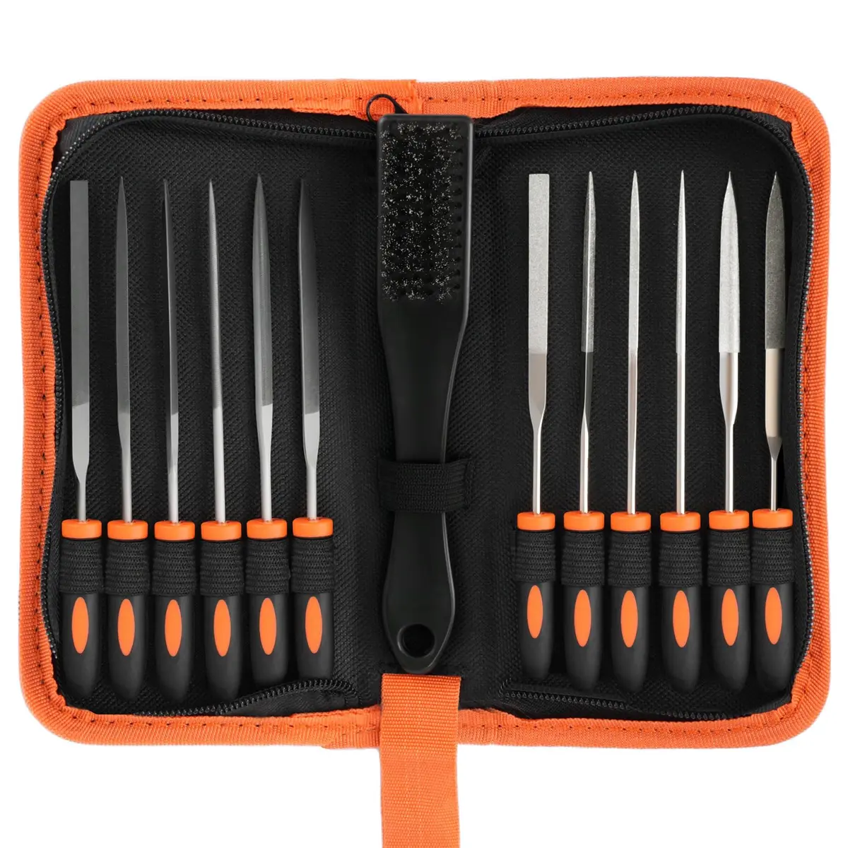 KUZURYU Needle File Set - 14PCS Small Diamond & Steel Files for Jewelry, Wood & Metal Crafting | Durable & Portable (150mm) - view 2