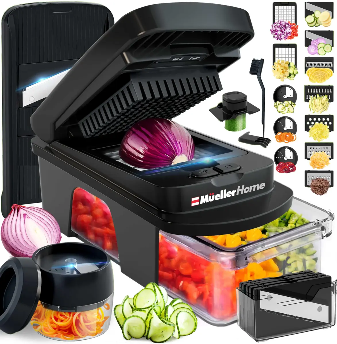JANSKA Ultimate 12 Blade Vegetable Chopper & Mandoline Slicer 1.32 kg (2.9 lb) | Multi-Functional Kitchen Tool - main product image