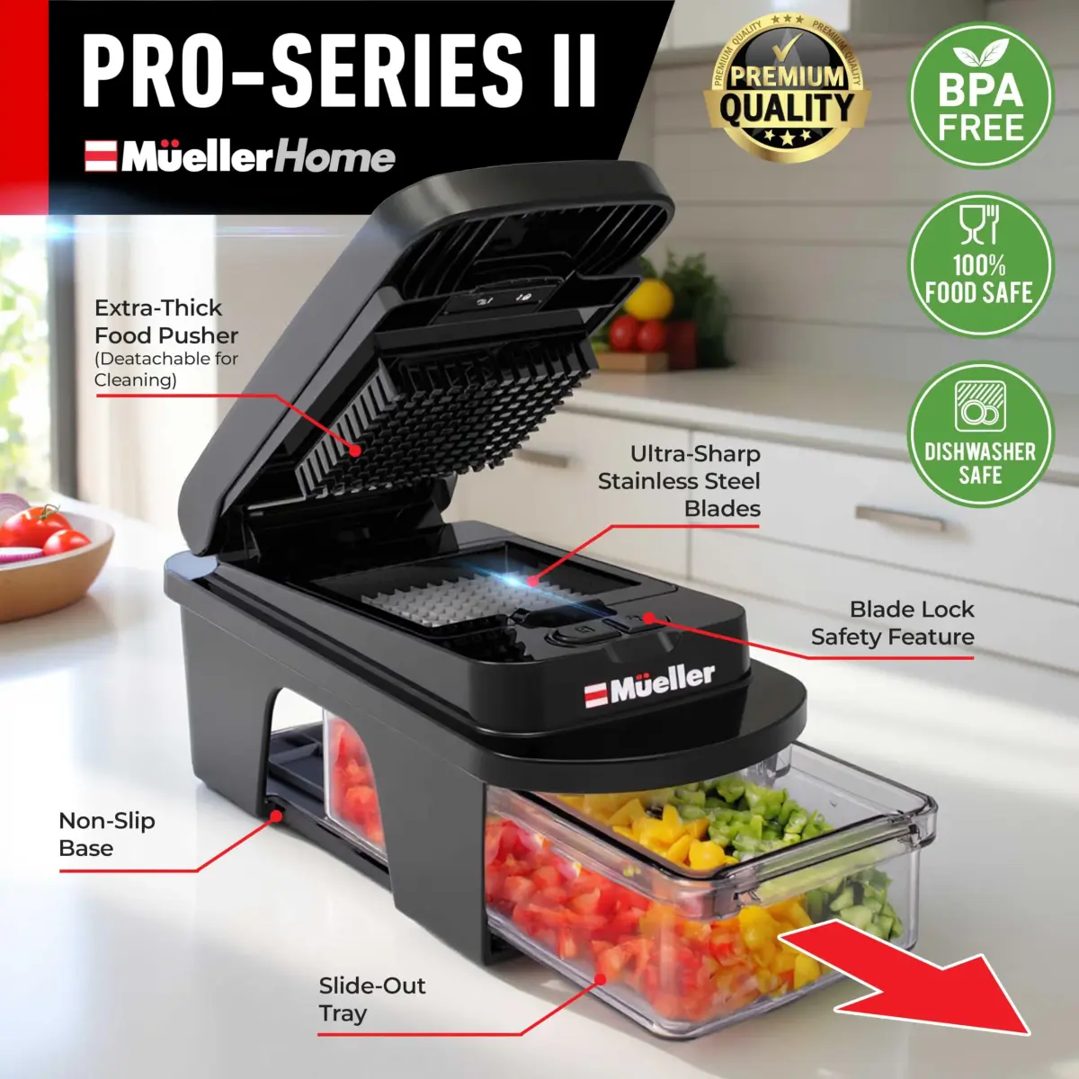 JANSKA Ultimate 12 Blade Vegetable Chopper & Mandoline Slicer 1.32 kg (2.9 lb) | Multi-Functional Kitchen Tool - view 2