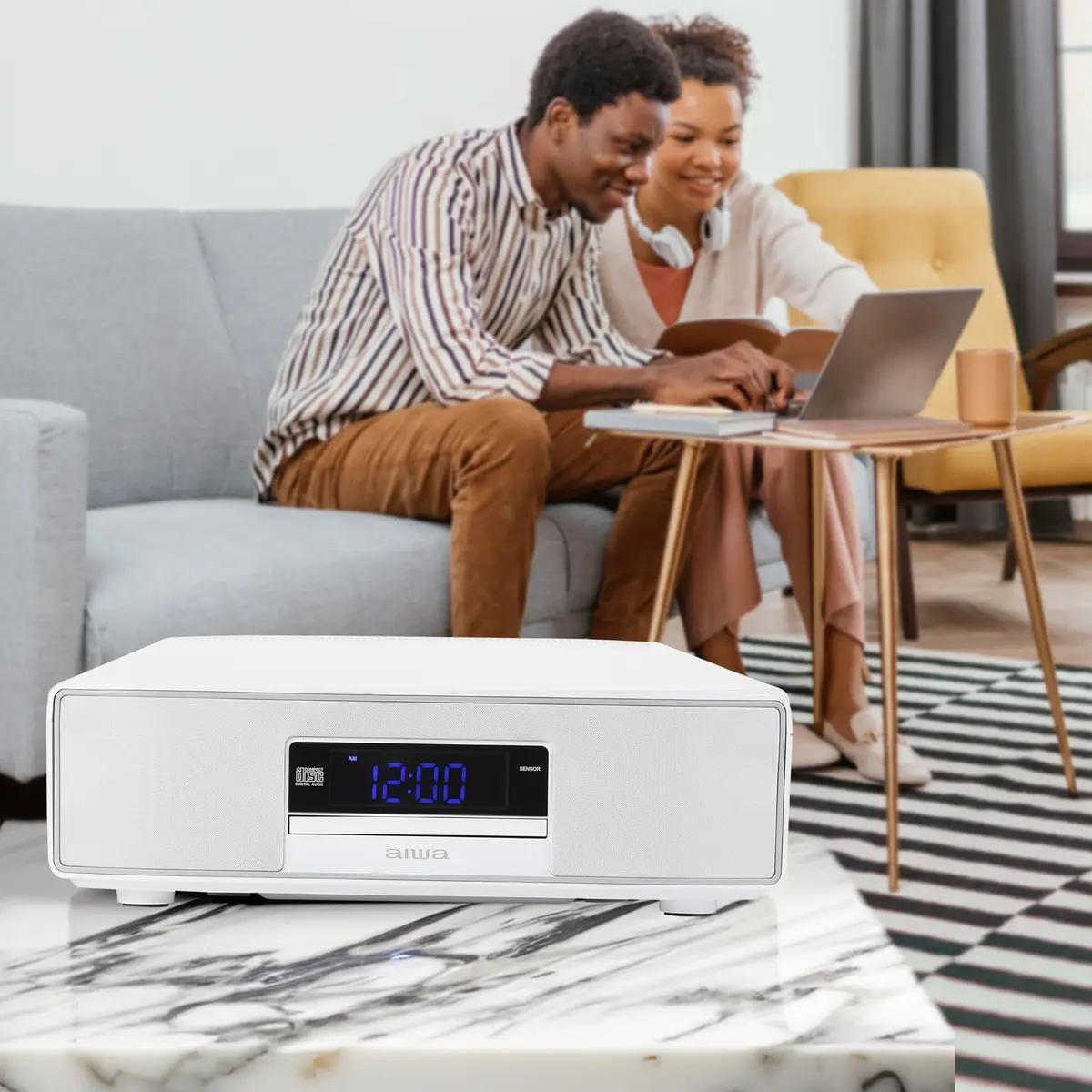 Aiwa Exos Home 30W Bluetooth Speaker with CD Player & FM Radio | Rich Sound, Built-In CD, FM Presets - view 3