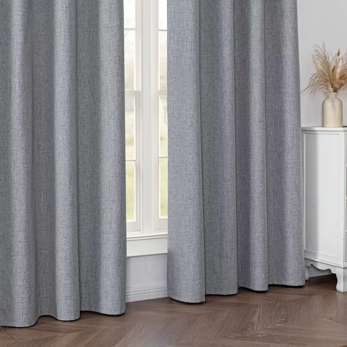 Zyvola 100% Blackout Curtains 52"W x 108"L | Thermal Insulated Room Darkening (70-120 chars) - view 6