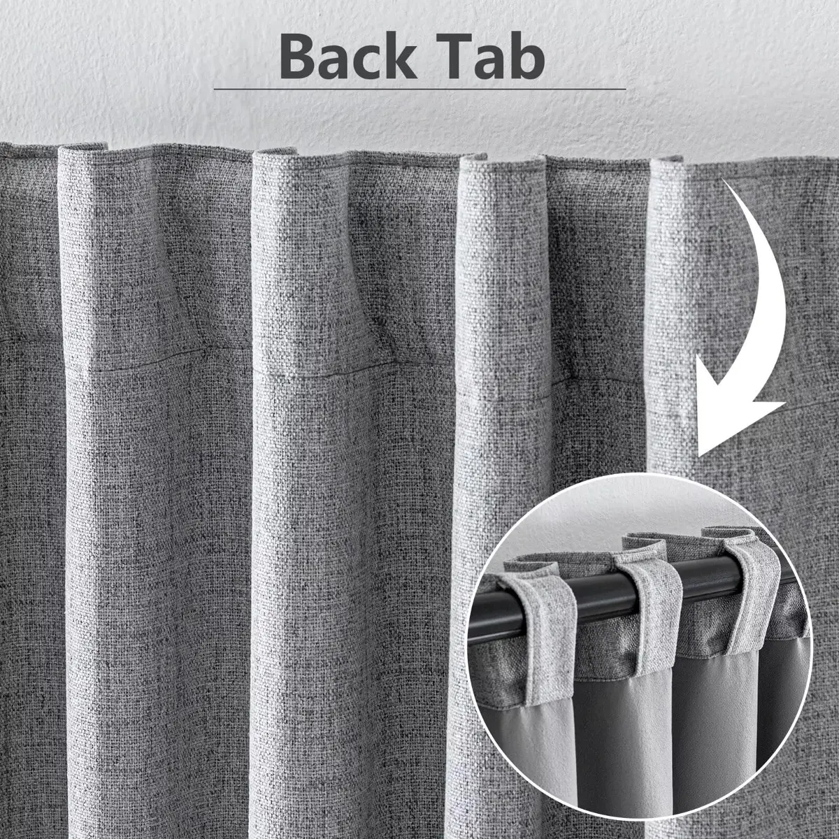 Zyvola 100% Blackout Curtains 52"W x 108"L | Thermal Insulated Room Darkening (70-120 chars) - view 2