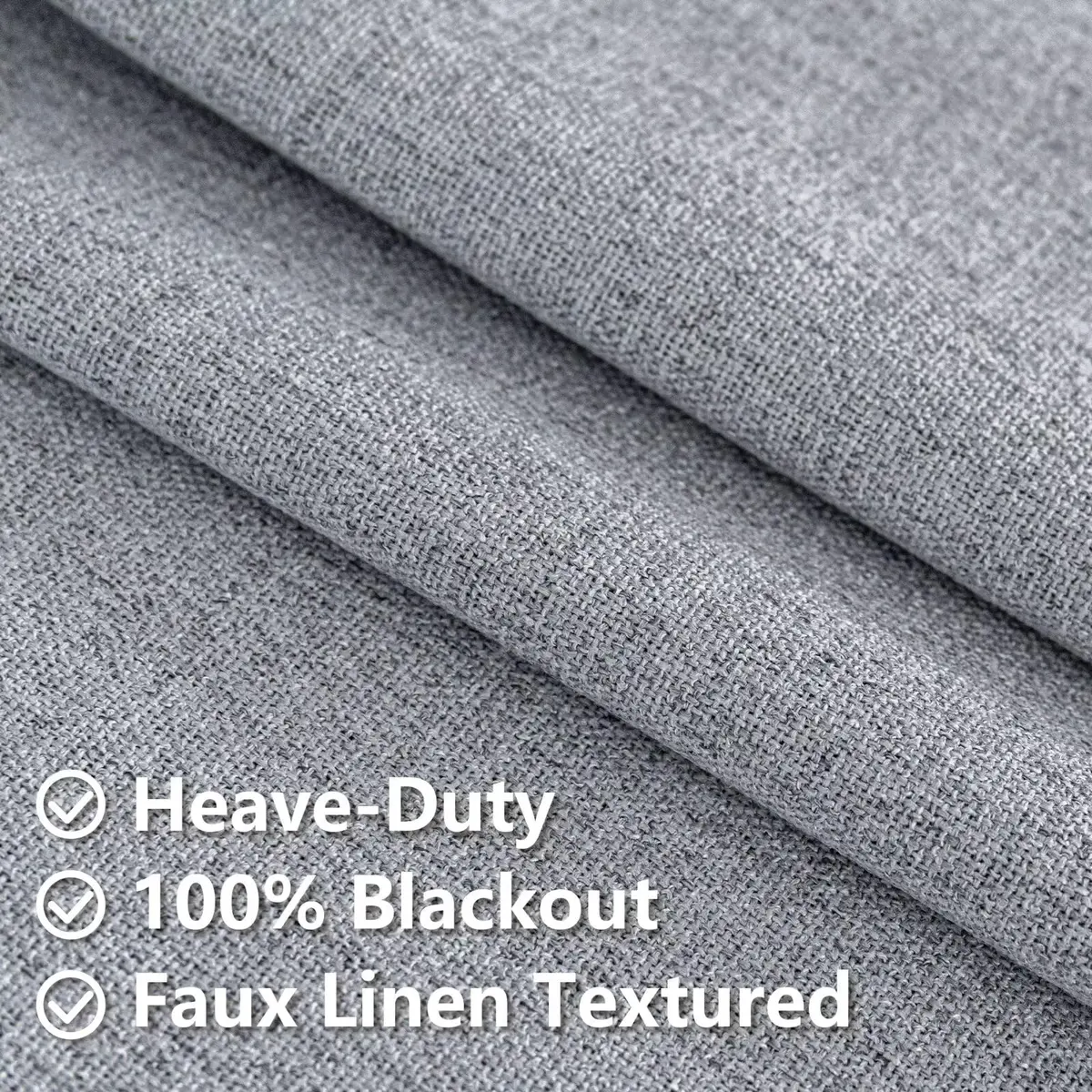 Zyvola 100% Blackout Curtains 52"W x 108"L | Thermal Insulated Room Darkening (70-120 chars) - view 4