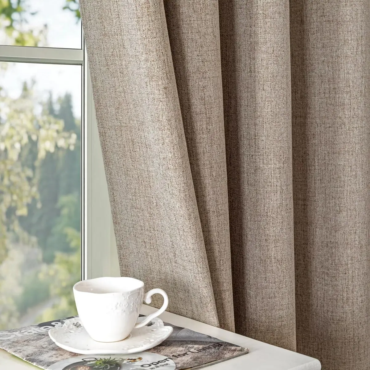 Zyvola 100% Blackout Curtains 52"W x 108"L | Thermal Insulated Room Darkening (70-120 chars) - view 5