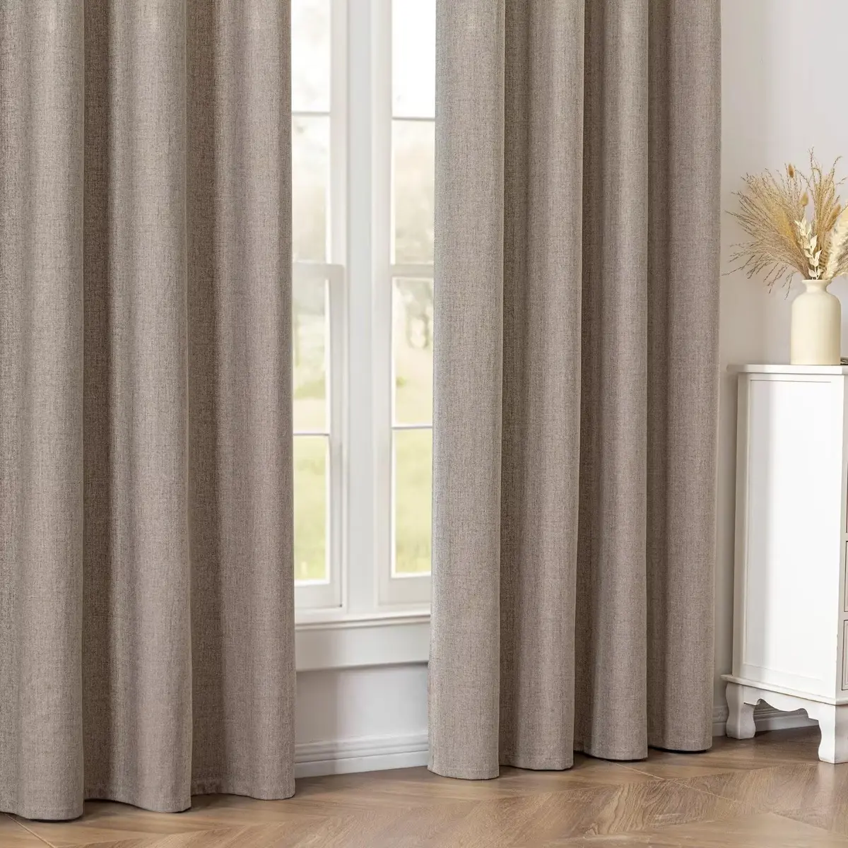 Zyvola 100% Blackout Curtains 52"W x 108"L | Thermal Insulated Room Darkening (70-120 chars) - view 7
