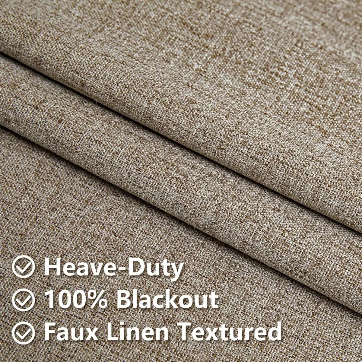 Zyvola 100% Blackout Curtains 52"W x 108"L | Thermal Insulated Room Darkening (70-120 chars) - view 4