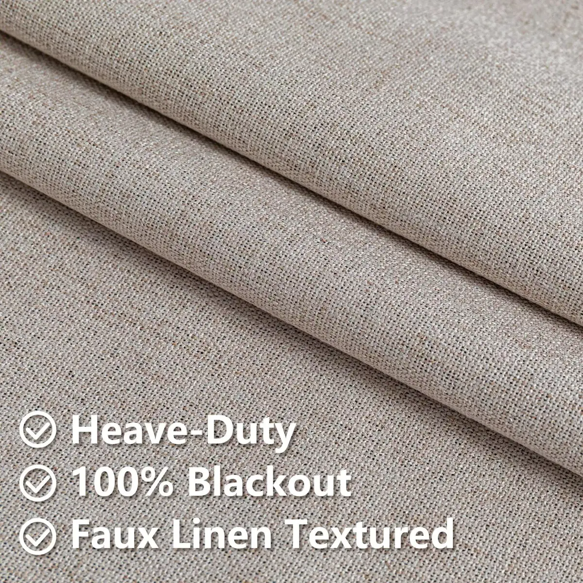 Zyvola 100% Blackout Curtains 52"W x 90"L | Thermal Insulated Room Darkening (120 chars) - view 4
