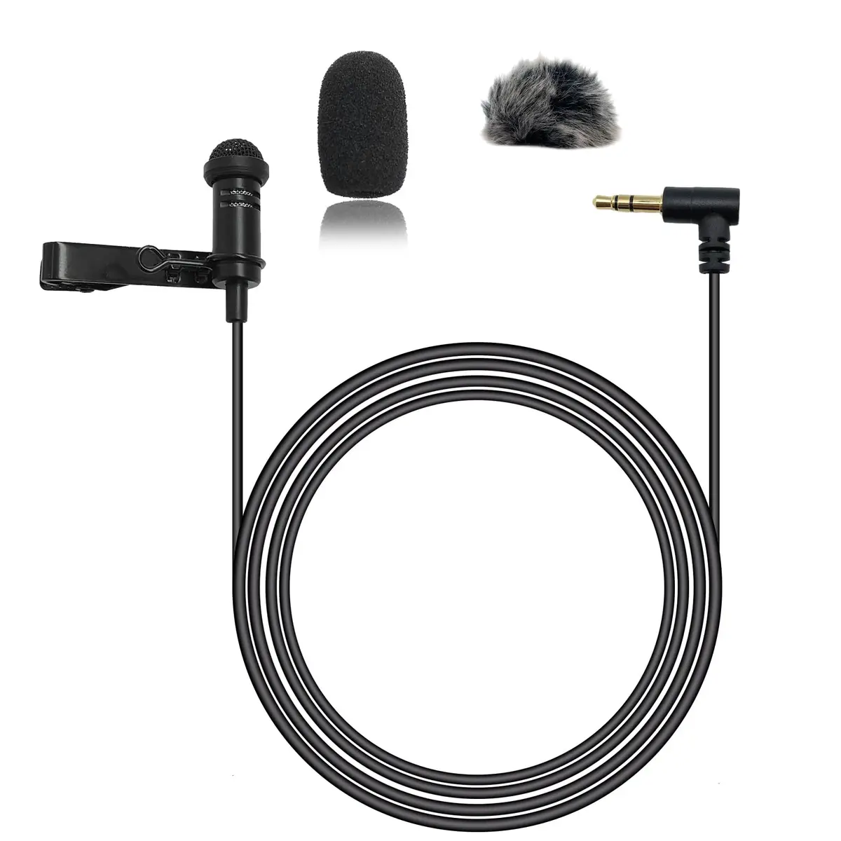 NewTH Omnidirectional Lavalier Lapel Microphone for DJI Mic 2 & Rode Wireless GO 2/II Transmitters - 1.5m (4.9ft) TRS Cable - main product image