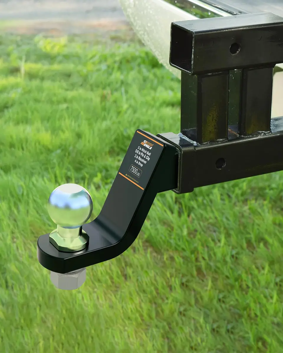 DEEAGLE 2-inch Ball Hitch with Pin, 4-inch Drop, 7500lbs GTW | Heavy Duty Steel Trailer Ball Mount - view 6