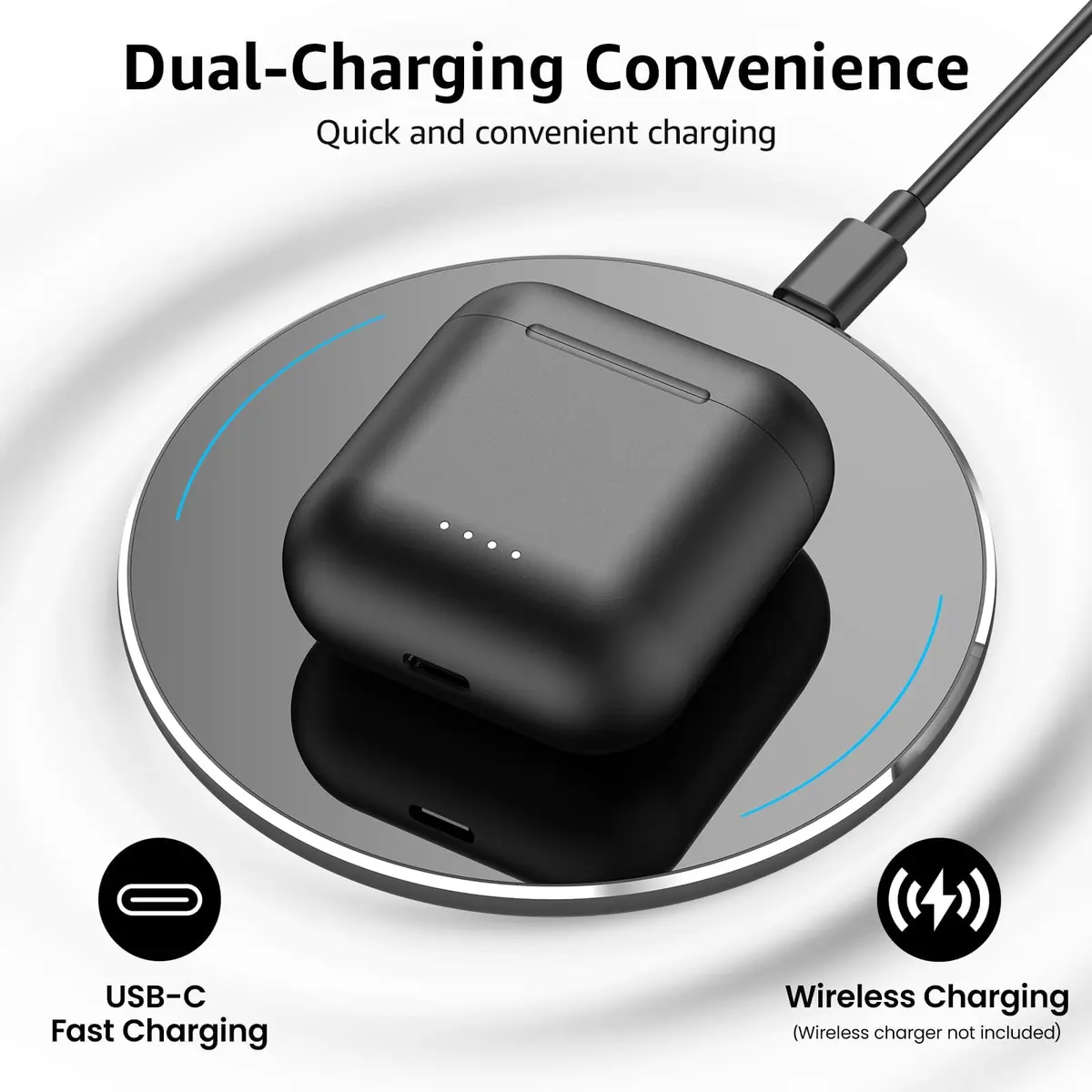 TOZO T6 Wireless Earbuds Bluetooth 5.3 Stereo Sound in Ear Headphones | 55H Playtime, IPX8 Waterproof, Wireless Charging - view 8