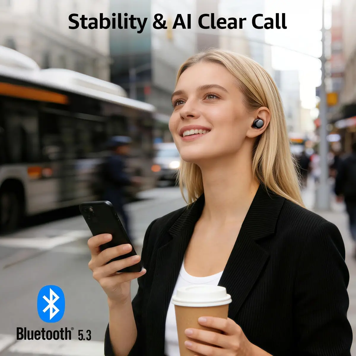 TOZO T6 Wireless Earbuds Bluetooth 5.3 Stereo Sound in Ear Headphones | 55H Playtime, IPX8 Waterproof, Wireless Charging - view 9