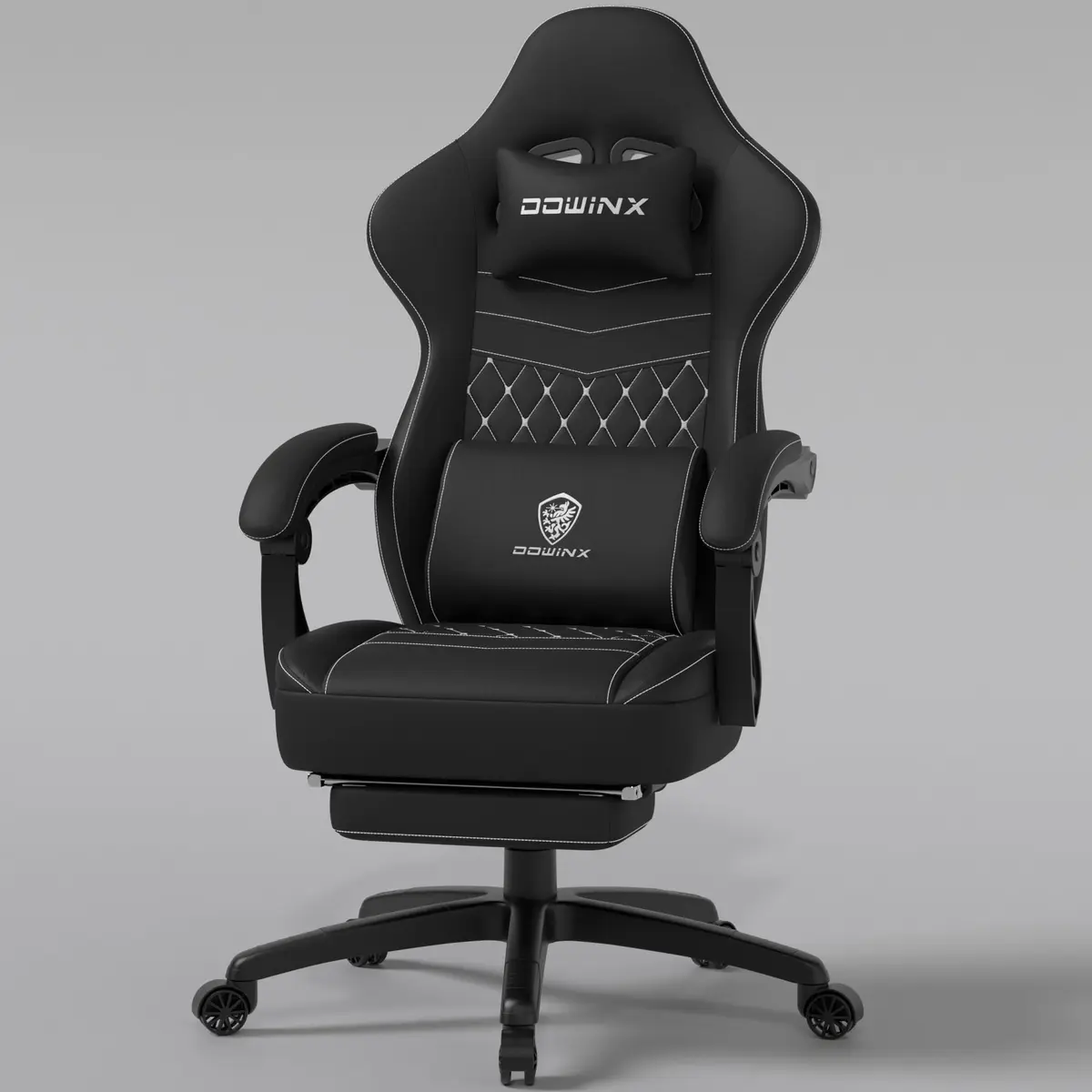 Dowinx Gaming Chair - Breathable Fabric with Gel Pad & Retractable Footrest | Ergonomic Comfort for Extended Sessions - main product image