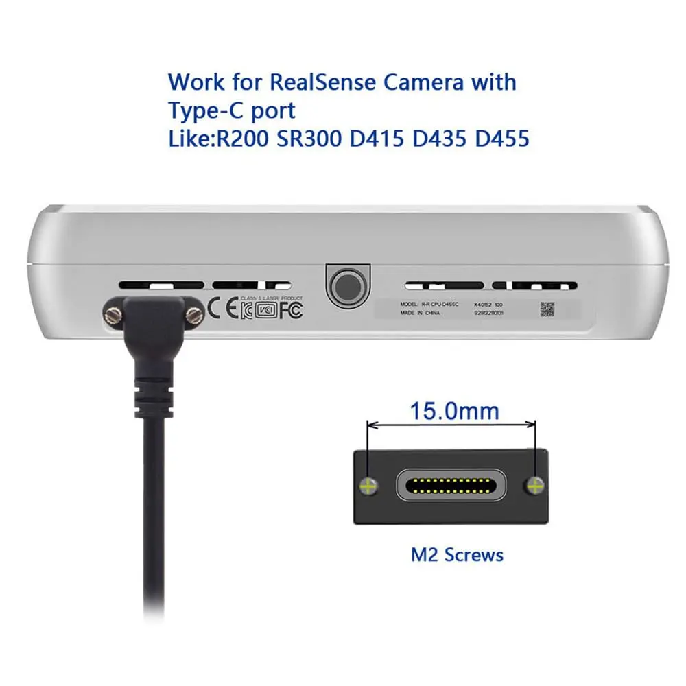 JSER USB 3.1 Type-C Dual Screw Locking Data Cable 2.0M | Secure Angled Connection for Camera - view 9