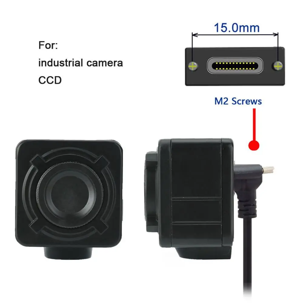 JSER USB 3.1 Type-C Dual Screw Locking Data Cable 2.0M | Secure Angled Connection for Camera - view 2
