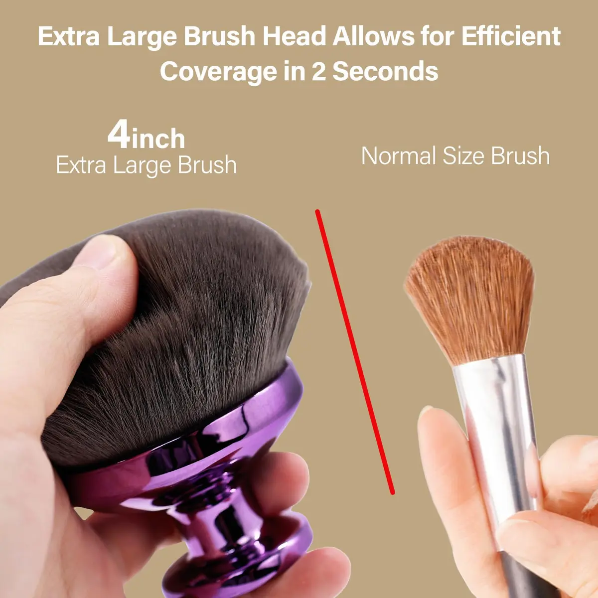 EOICCEOH Extra Large Body Makeup Brush 4 Inch | Flawless Self Tanner & Bronzer Application - view 3