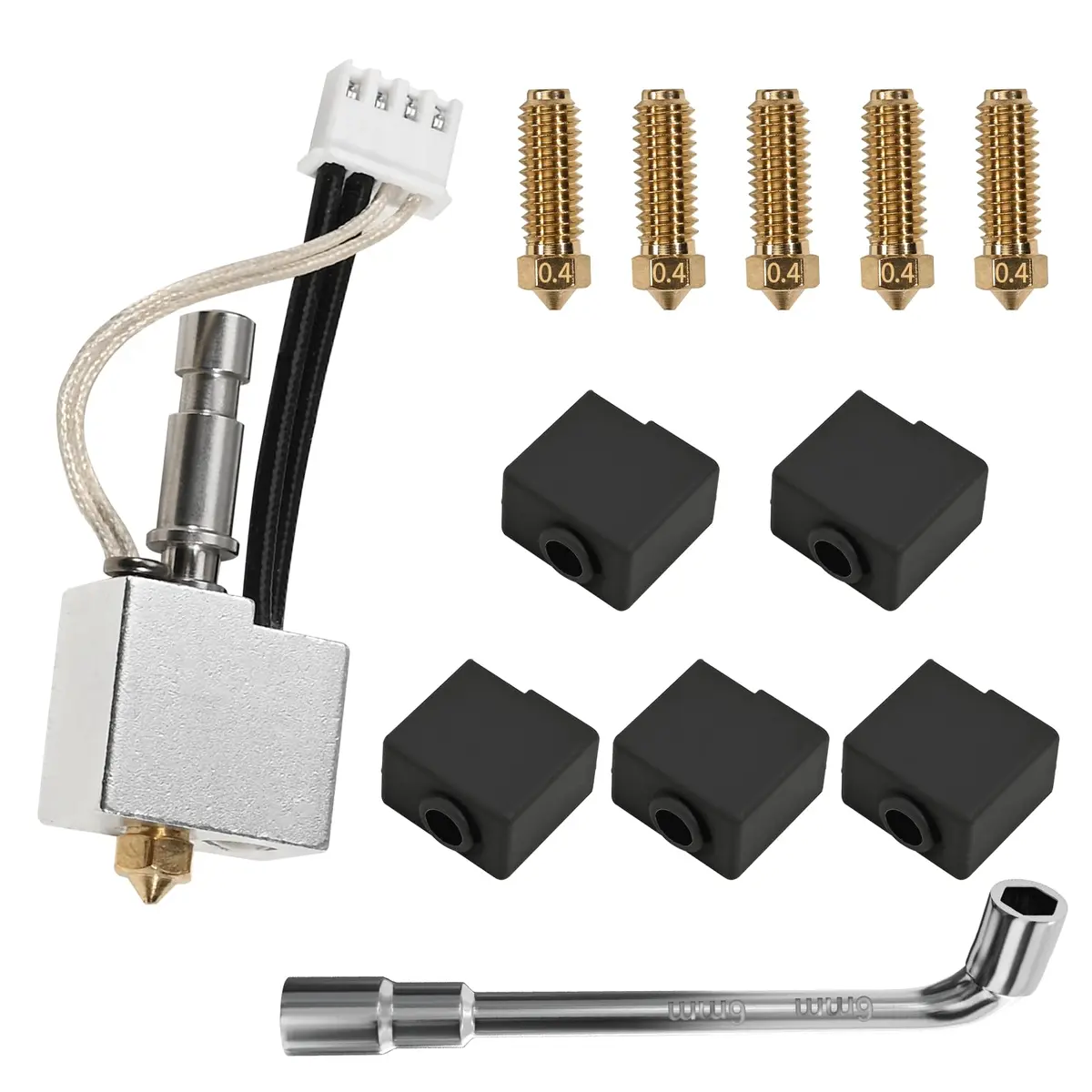 Aladrs Assembled Hotend Kit for Anycubic Kobra S1/S1 Combo 3D Printers | 1.75mm Filament Support - main product image