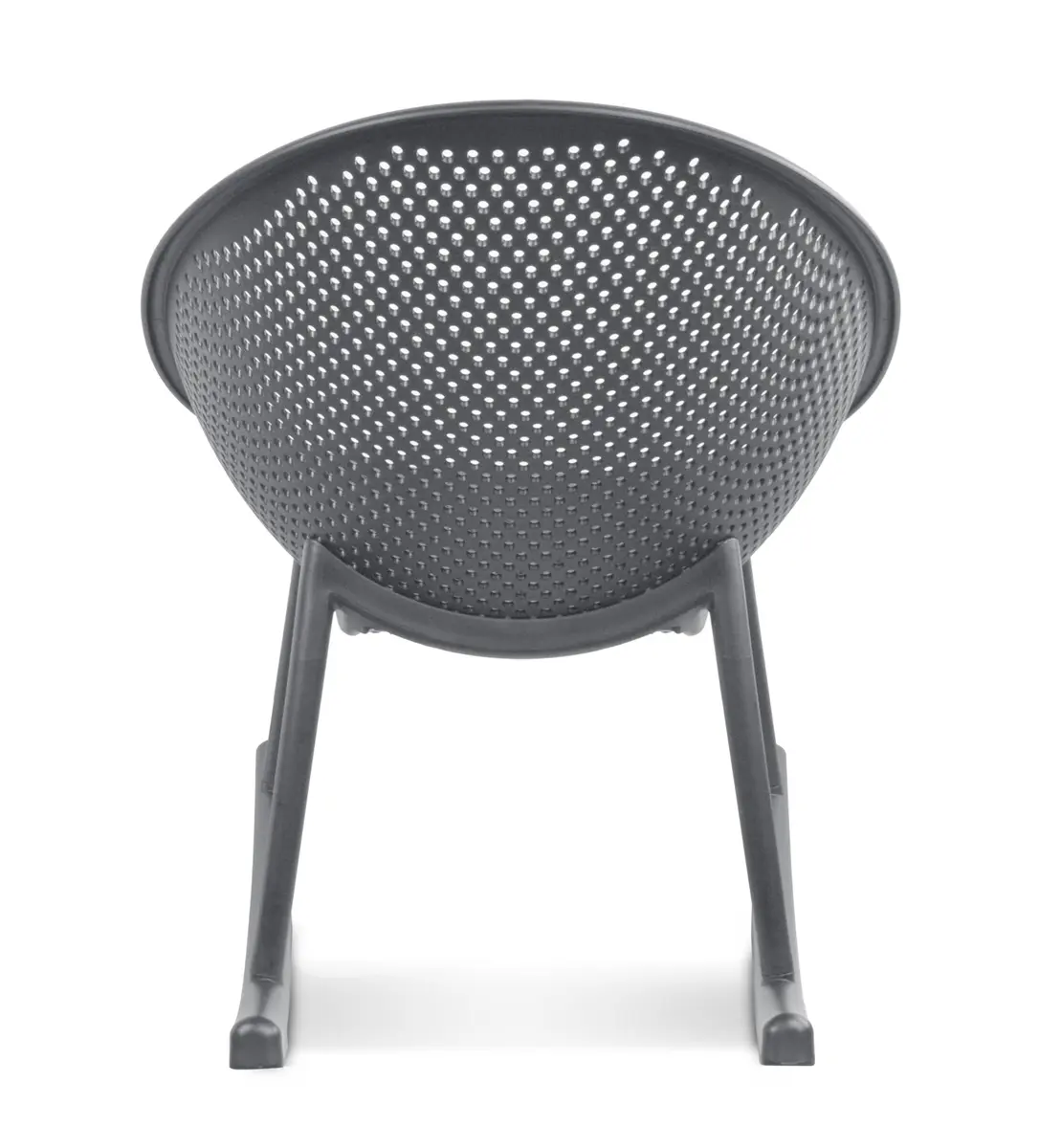2xhome Set of 2 Patio Rocking Chairs | Oval Egg Shaped Lounge Rocker | All Weather Plastic | Modern Accent Side Chair for Indoor or Outdoor Use, Gray - view 9