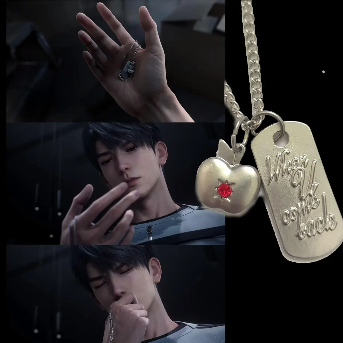 LoveandSylus Caleb Role-Playing Necklace 19.6in | Authentic Game Character Pendant (70-120 chars) - view 3