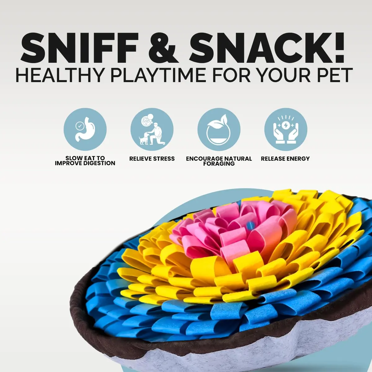 PET ARENA Adjustable Snuffle Mat Dog Puzzle Toy for Slow Feeding | Stimulates Smell & Mental Health - view 6