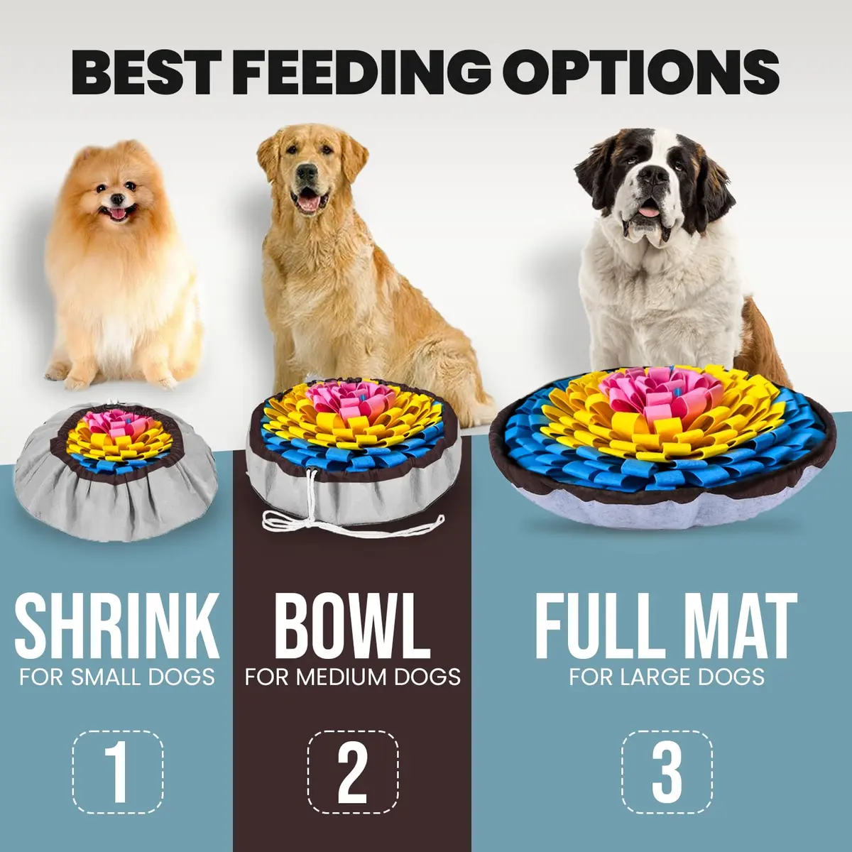 PET ARENA Adjustable Snuffle Mat Dog Puzzle Toy for Slow Feeding | Stimulates Smell & Mental Health - view 2