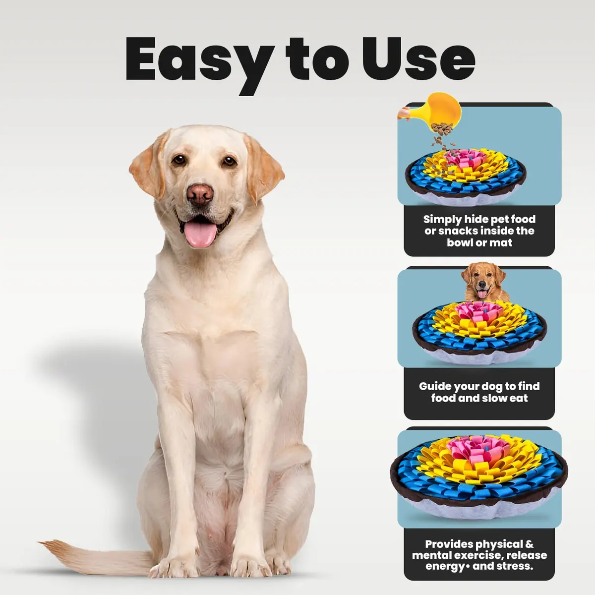 PET ARENA Adjustable Snuffle Mat Dog Puzzle Toy for Slow Feeding | Stimulates Smell & Mental Health - view 3