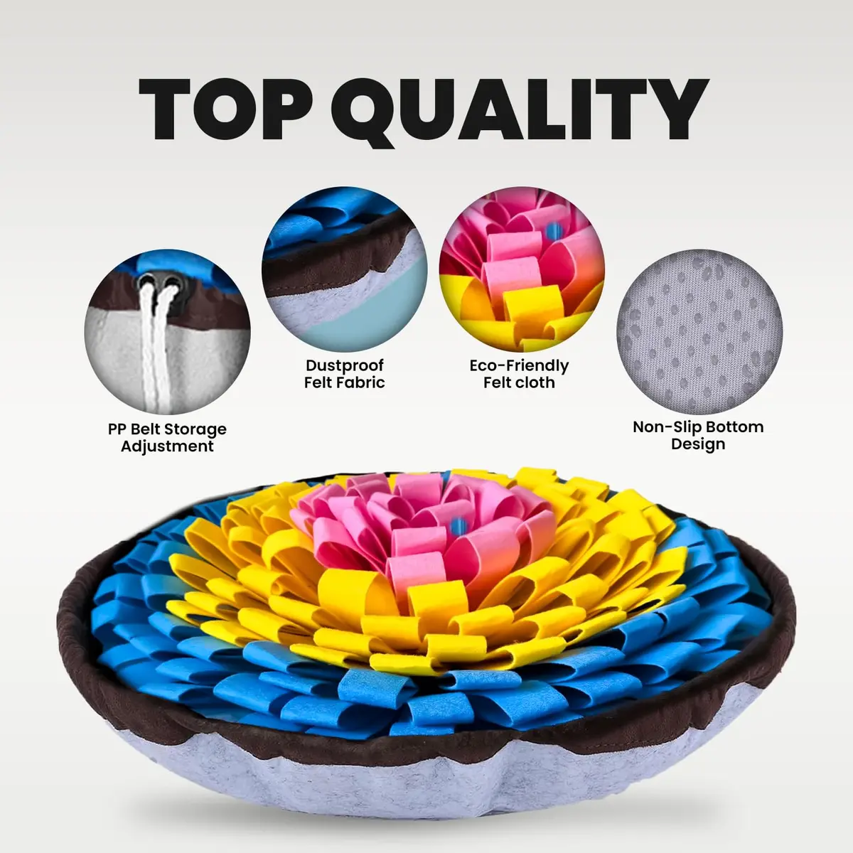 PET ARENA Adjustable Snuffle Mat Dog Puzzle Toy for Slow Feeding | Stimulates Smell & Mental Health - view 4