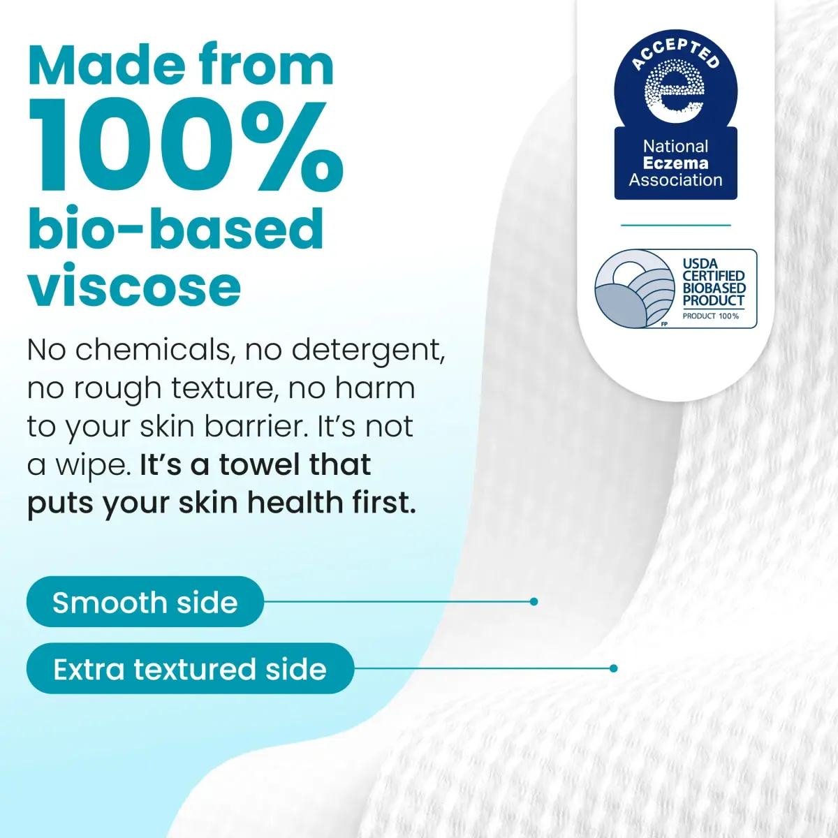 CLEAN SKIN CLUB Blemish Control Clean Towels XL, 50 Count (1 Pack) | Dermatologist-Approved for Oily Skin - view 6